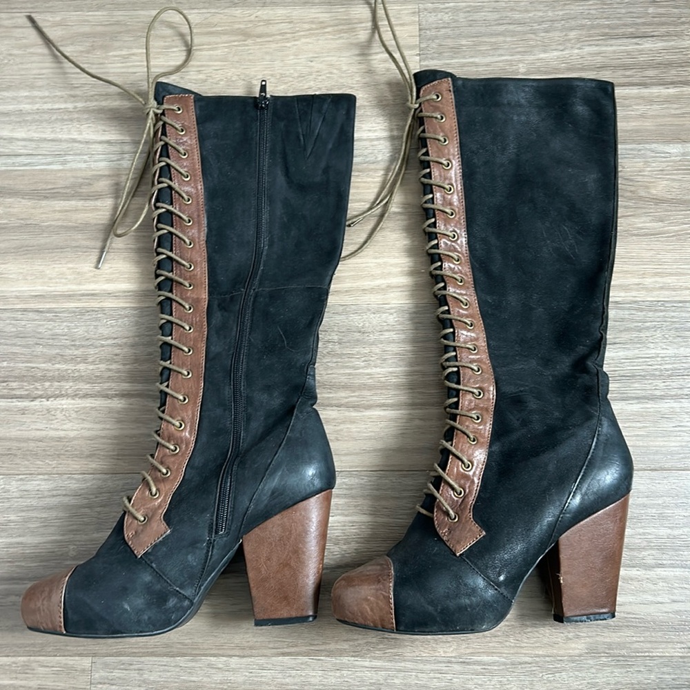 Jeffrey Campbell lace up heeled boots size 10